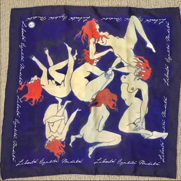 Silk scarf 🧣 Vintage - Picture 4 of 5